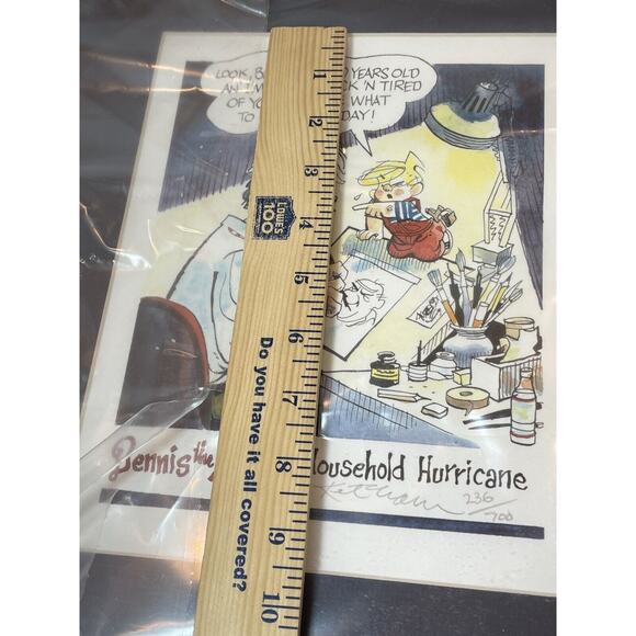 Dennis The Menace Hank Ketchum Giclee Print Limited 236/700 Signed Framed COA - Picture 11 of 16